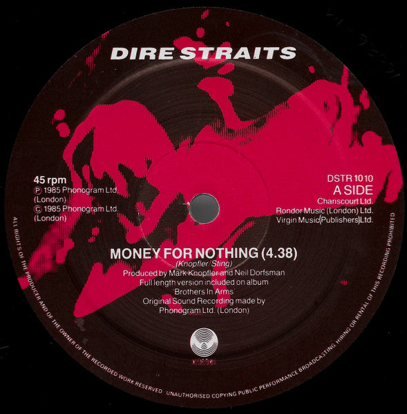 Dire Straits - Money For Nothing 10" Vinyl Single (Used)