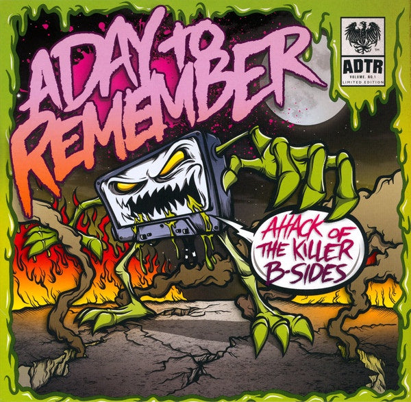 A Day To Remember - Attack Of The Killer B-Sides RSD2025 Indie Exclusive Neon Orange Coloured 10" Vinyl Single (Used)