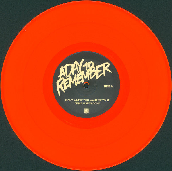 A Day To Remember - Attack Of The Killer B-Sides RSD2025 Indie Exclusive Neon Orange Coloured 10" Vinyl Single (Used)