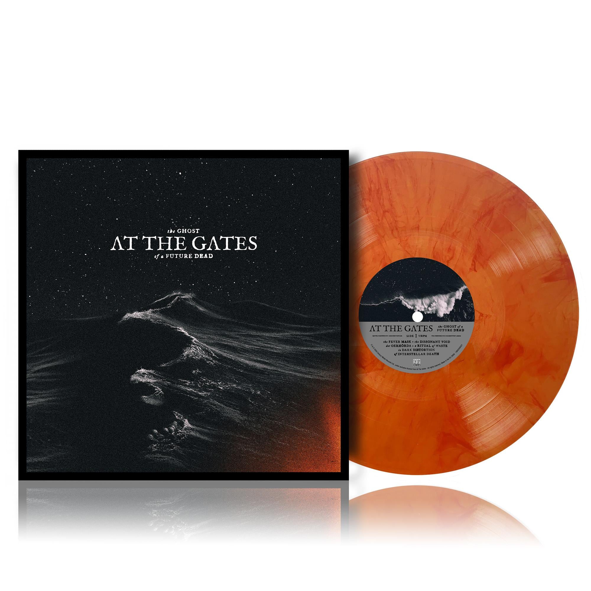 At The Gates - The Ghosts Of A Future Dead Transparent Orange Red Marbled Coloured Vinyl LP With Poster & Booklet