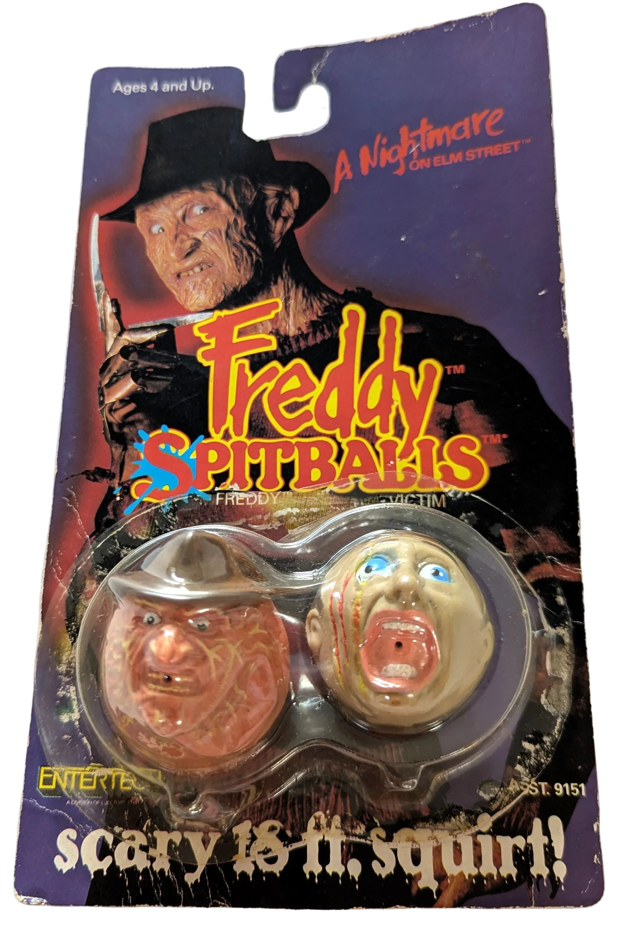 Nightmare On Elm Street - 1989 Entertech Freddy & Victim Spitballs