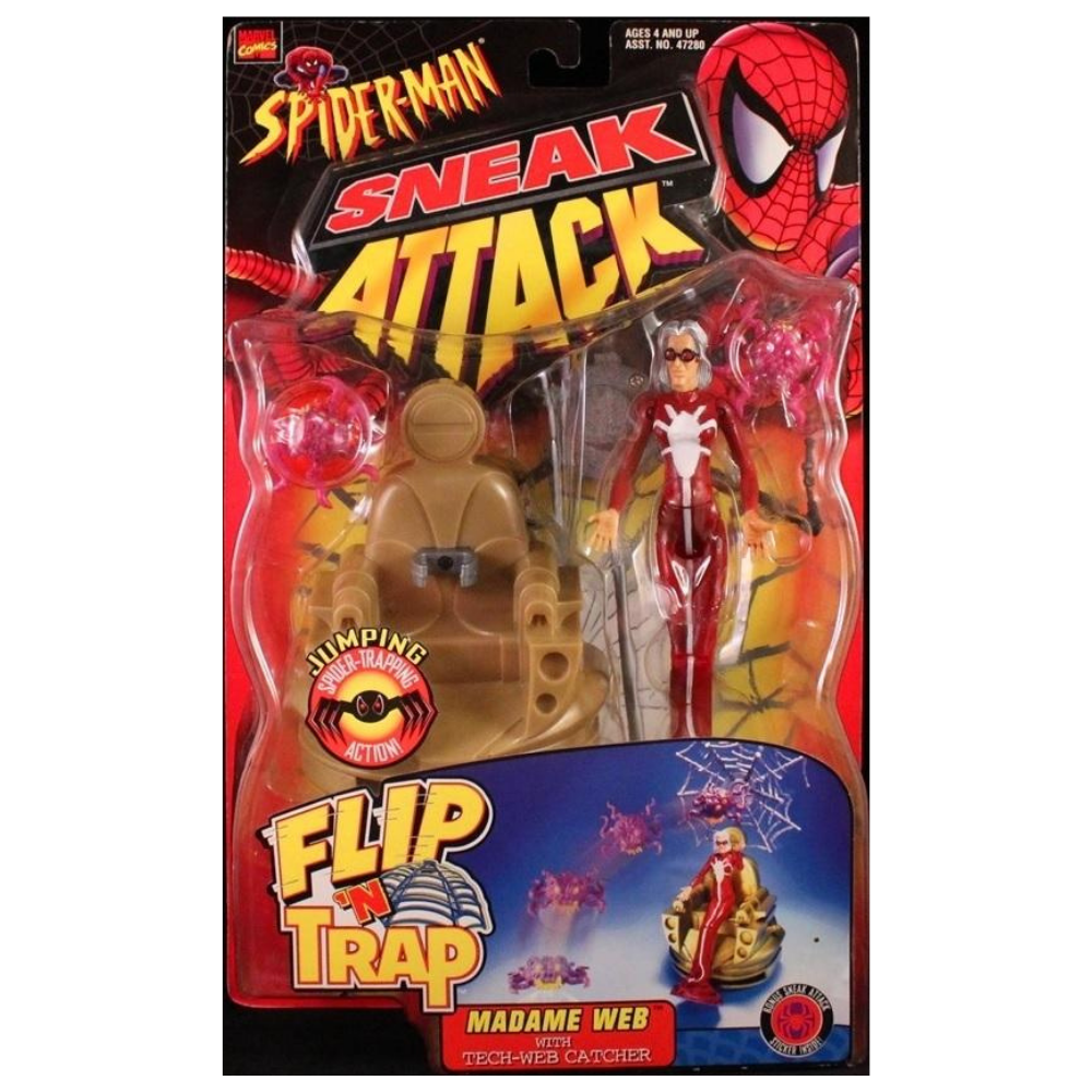 Spider-Man - Madame Web Sneak Attack Flip N' Trap Collectable Figure