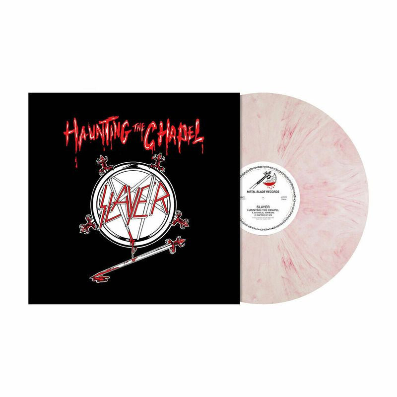Slayer - Haunting The Chapel Red/White Marbled Coloured EP/Vinyl Single