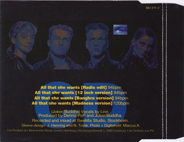 Ace Of Base - All That She Wants 4 Track CD Single
