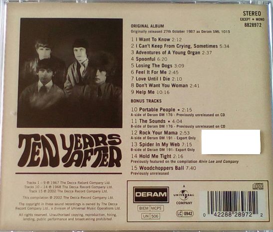 Ten Years After - Ten Years After CD