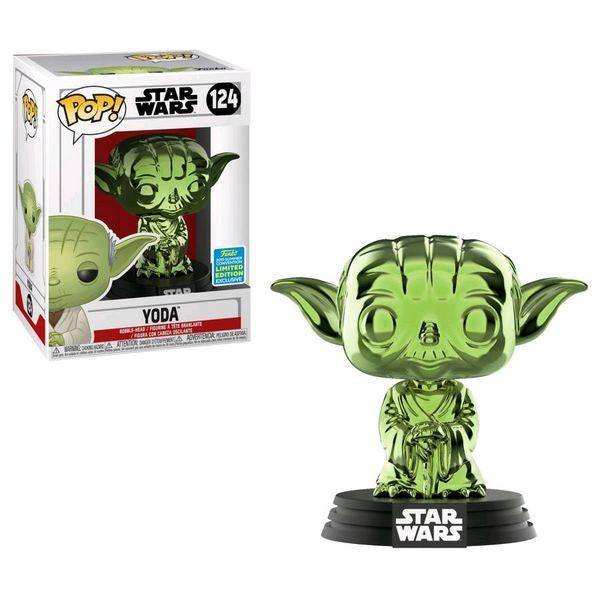 Star Wars - Yoda Green Chrome SDCC 2019 US Exclusive Collectable Pop! Vinyl #124