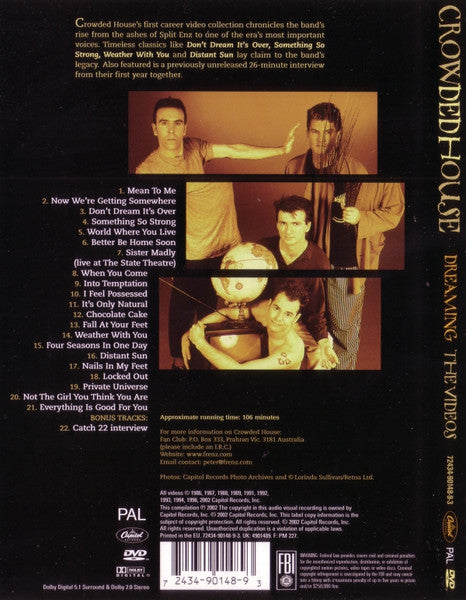 Crowded House - Dreaming: The Videos DVD