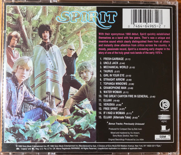Spirit - Spirit CD