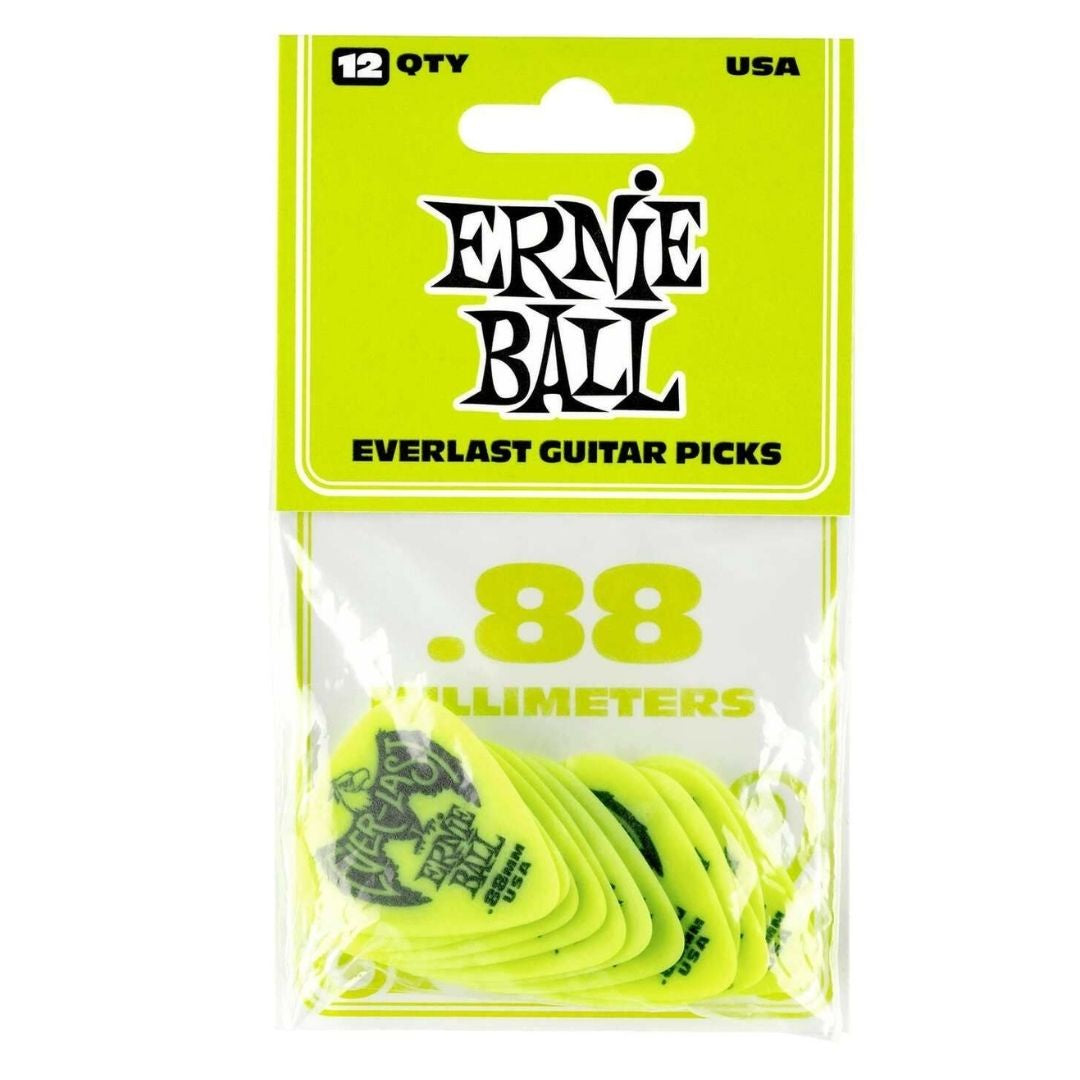 Ernie Ball - .88mm Green Pack Of 12 Guitar Pick