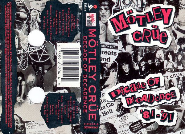 Motley Crue - Decade Of Decadence '81-'91 Cassette