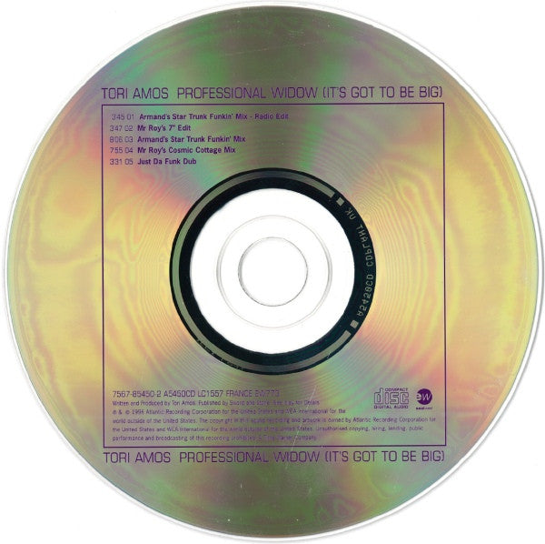 Tori Amos - Professional Widow (It's Got To Be Big) 5 Track CD Single
