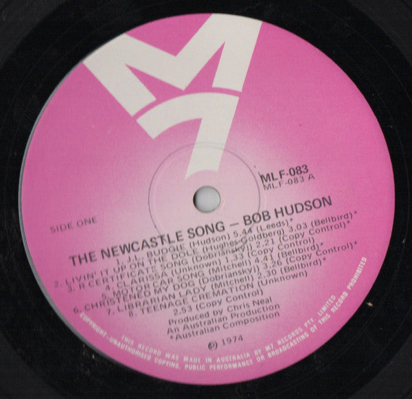 Bob Hudson - Newcastle Song Vinyl LP (Used)