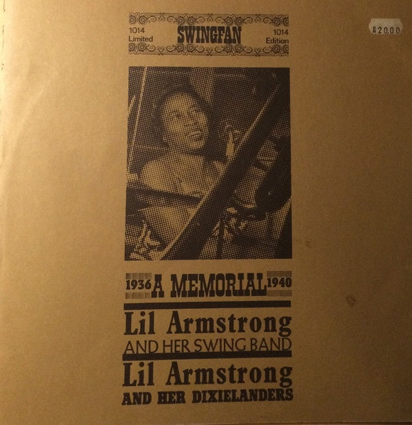 Lil Armstrong - 1936-1940 A Memorial Limited Edition Vinyl LP (Used)