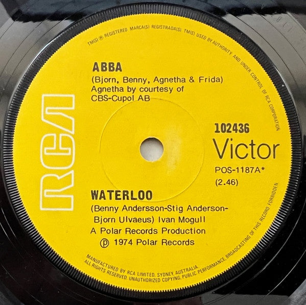 ABBA - Waterloo / Watch Out 7" Vinyl Single (Used)