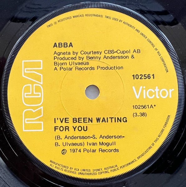 ABBA - I've Been Waiting For You / King Kong Song 7" Vinyl Single (Used)
