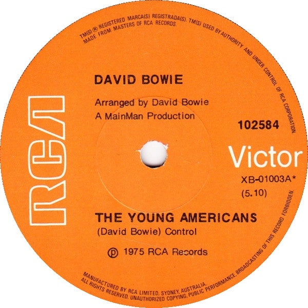 David Bowie - The Young Americans / Suffragette City 7" Vinyl Single (Used)