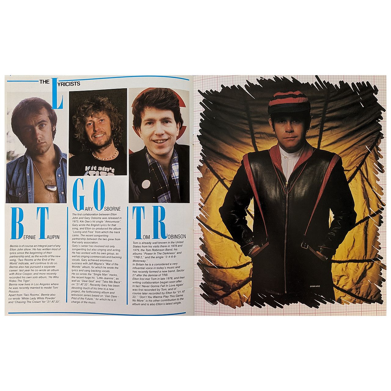 Elton John - World Tour 1980 Australian Original Concert Tour Program