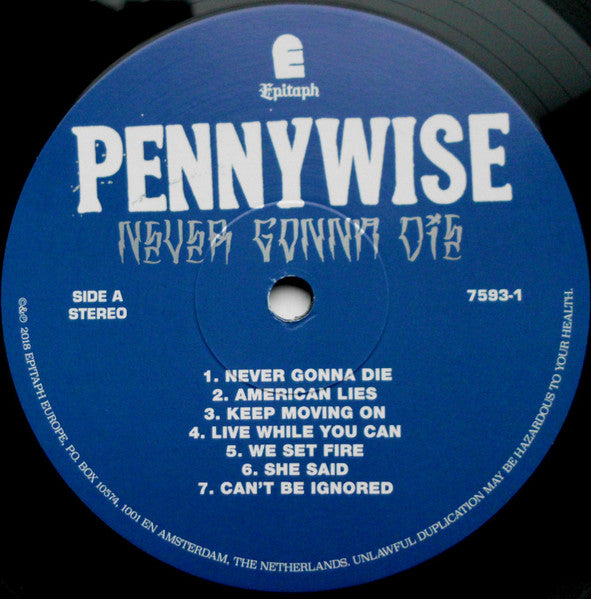 Pennywise - Never Gonna Die Vinyl LP (Used)