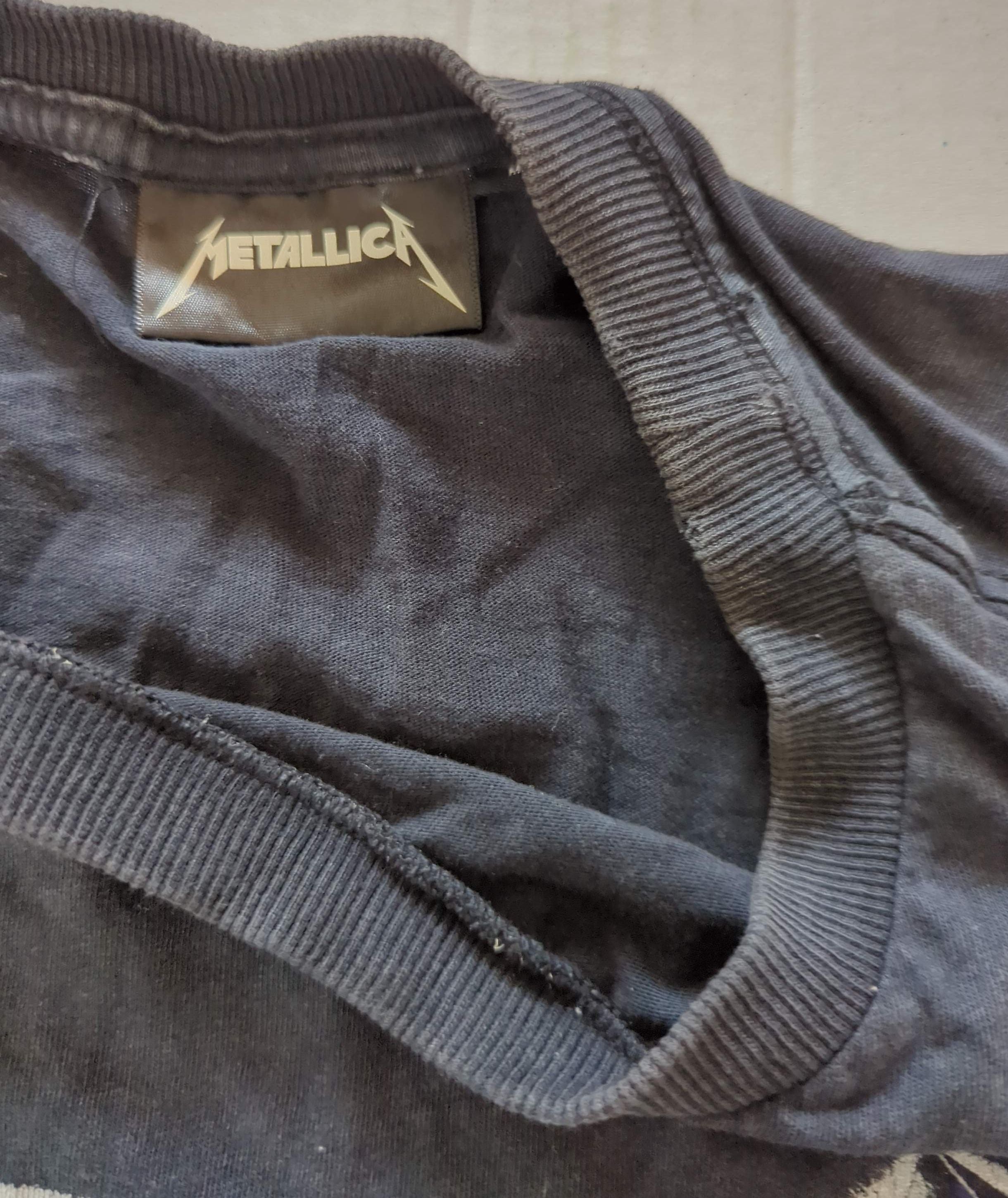 Metallica - Ride The Lightning Tour 1984/85 Vintage T-Shirt Black Size M