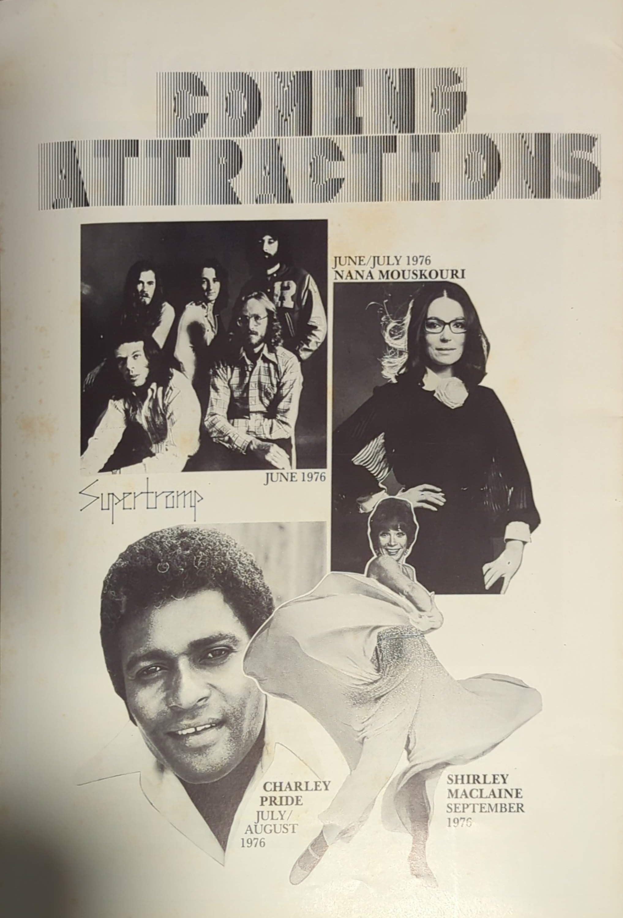 Perry Como - Australian Tour 1976 Original Concert Tour Program