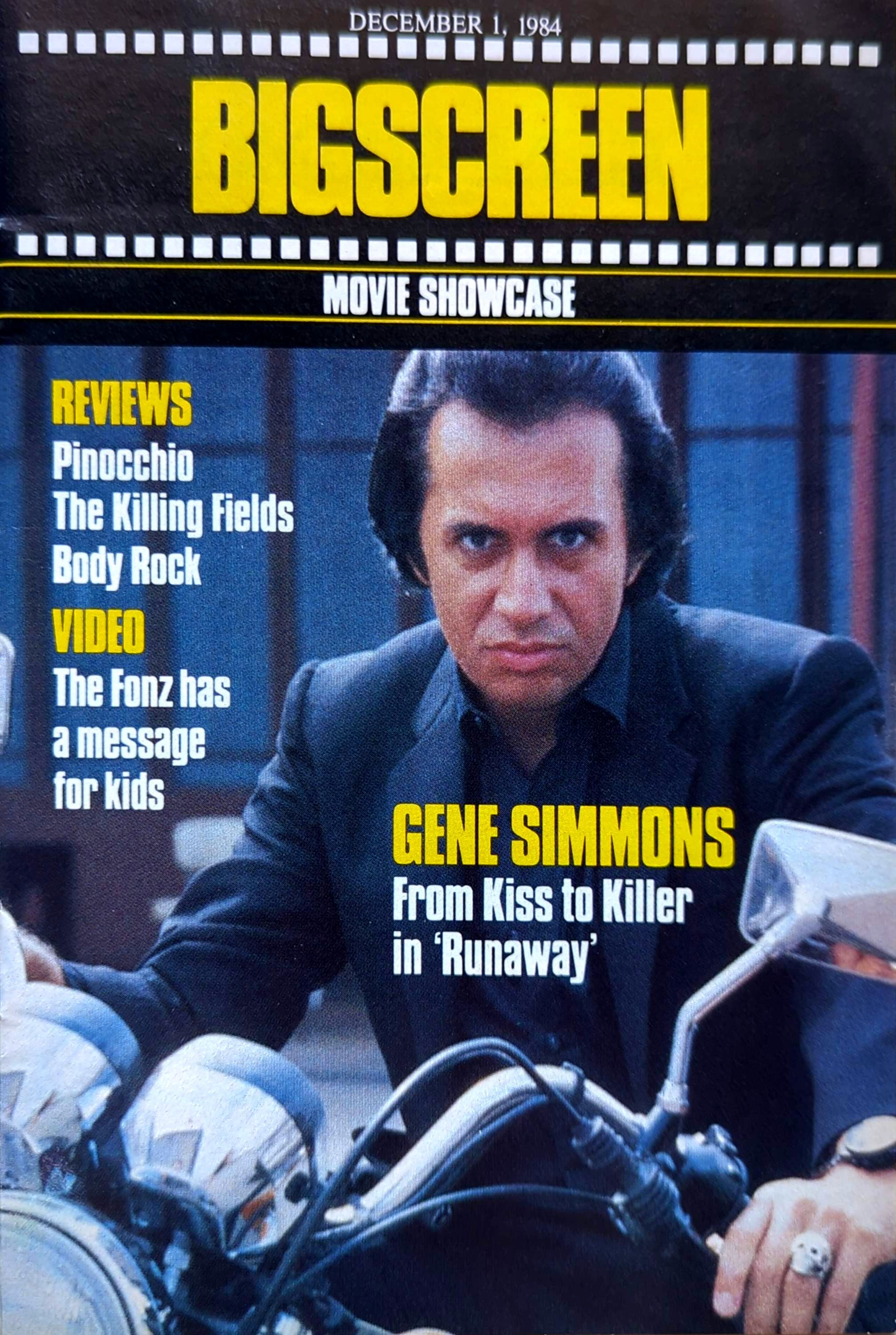 KISS - Gene Simmons Bigscreen Movie Showcase Magazine 1 Dec 1984