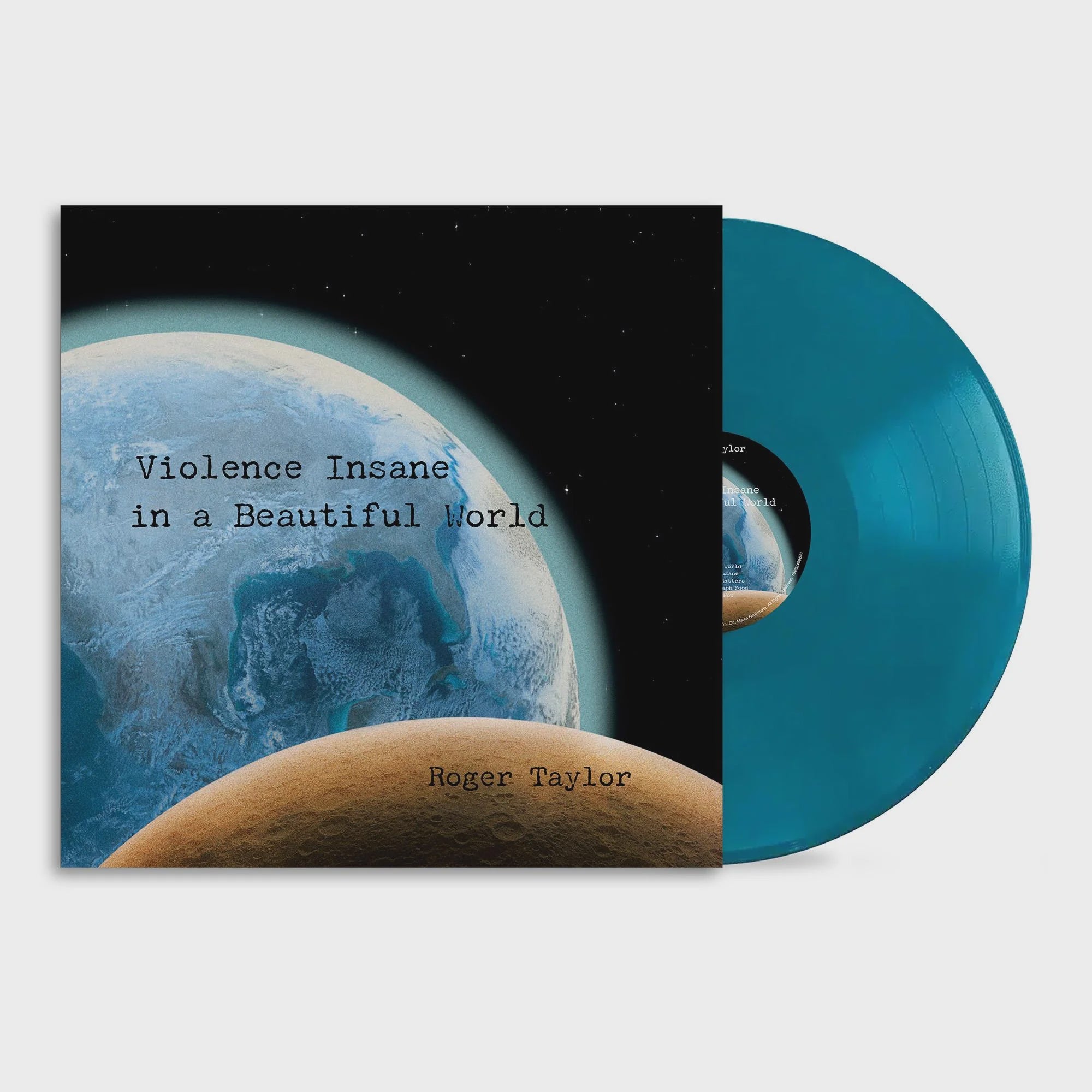 Roger Taylor - Violence Insane In A Beautiful World Earth Blue Coloured Vinyl LP