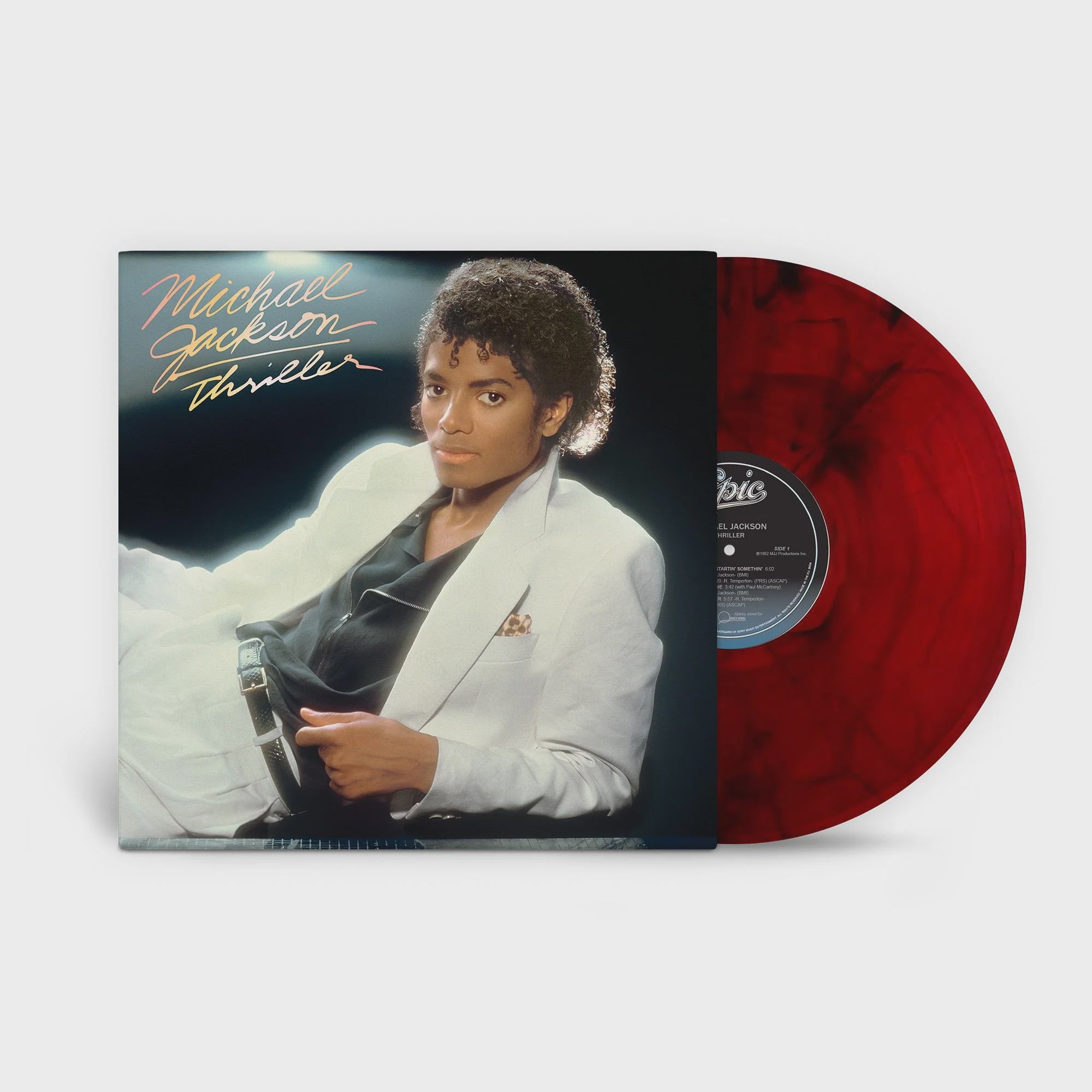 Michael Jackson - Thriller Red & Black Marble Coloured Vinyl LP