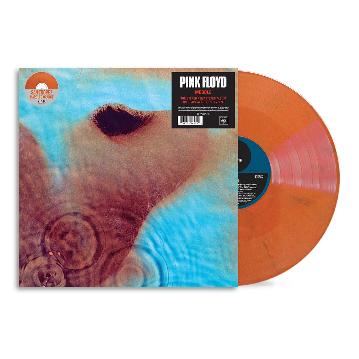 Pink Floyd - Meddle NAD2026 San Tropez Orange Marble Coloured Vinyl LP