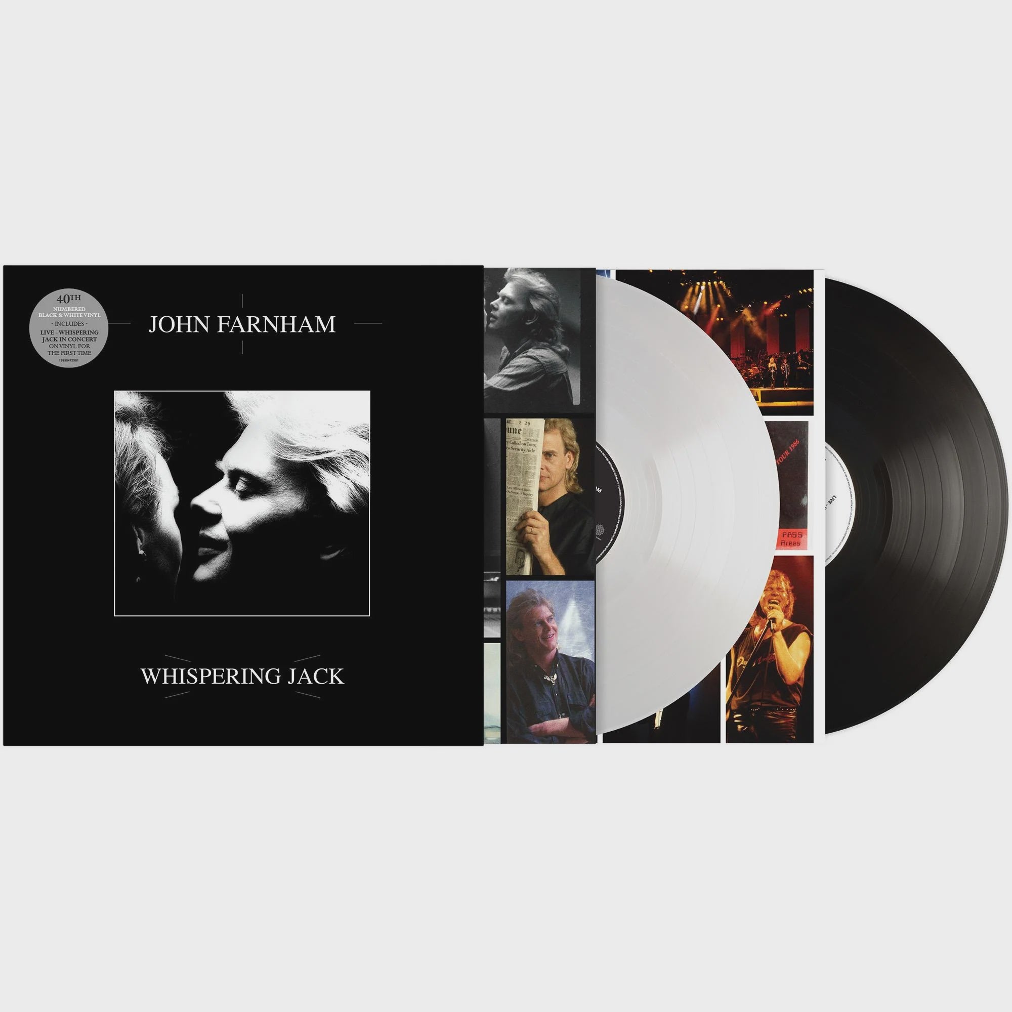 John Farnham - Whispering Jack (40th Anniversary) Limited Edition Black / White Coloured Vinyl 2LP