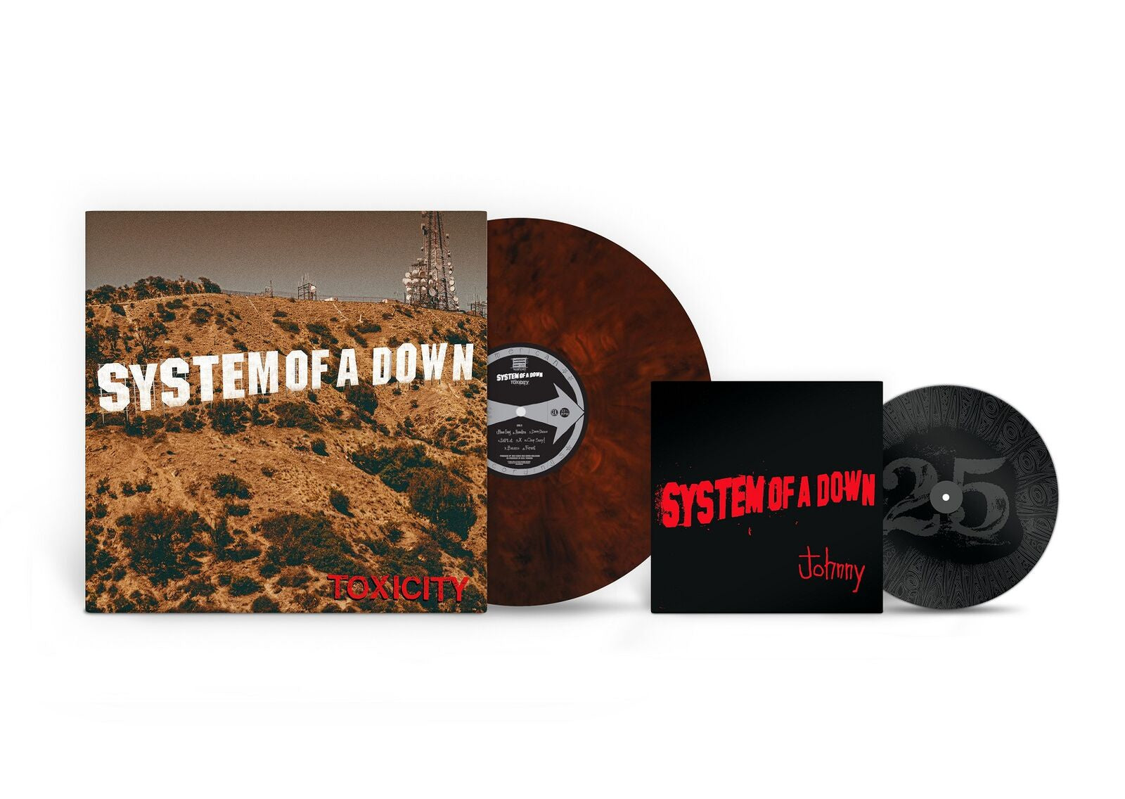 System Of A Down - Toxicity (25th Anniversary Edition) Indie Exclusive Burgundy Shadow Coloured Vinyl LP + 7" Vinyl Single