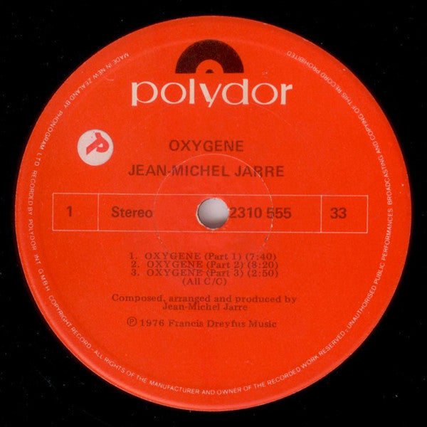 Jean-Michel Jarre - Oxygene Vinyl LP (Used)