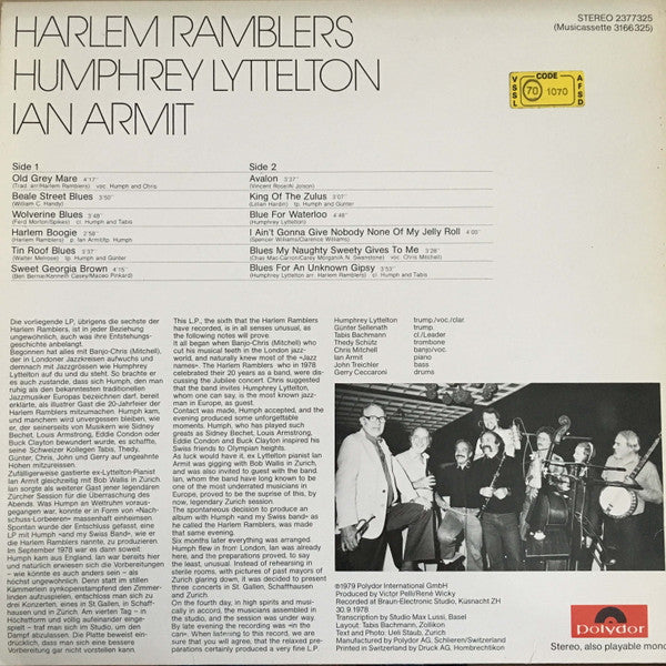 Harlem Ramblers, Humphrey Lyttelton & Ian Armit - Good Old Dixieland Vinyl LP (Used)