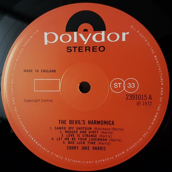 Shakey Jake Harris - The Devil's Harmonica Vinyl LP (Used)