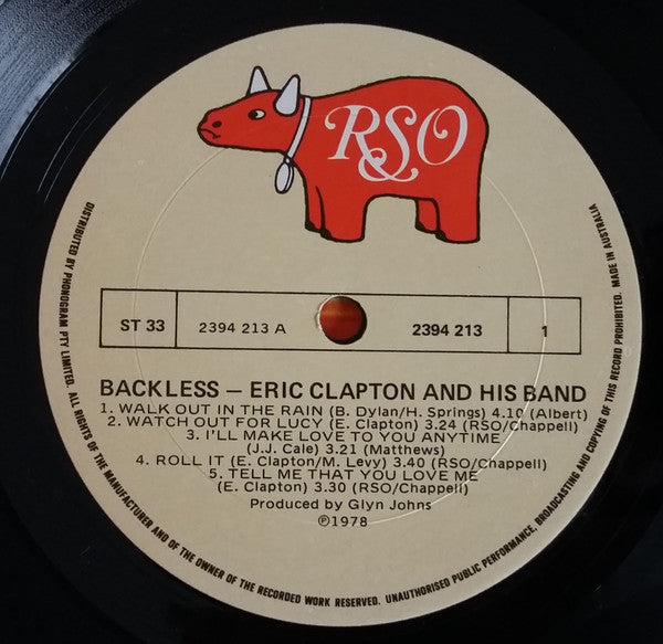 Eric Clapton - Backless Gatefold Vinyl LP (Used)