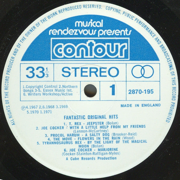 Various Artists - Fantastic Original Hits Vinyl LP (Used)