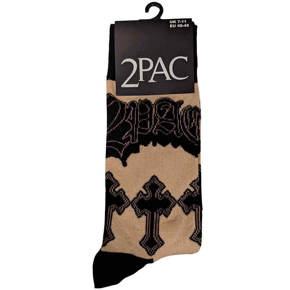 2PAC - Tupac - Crosses Unisex Size 7-11 Socks
