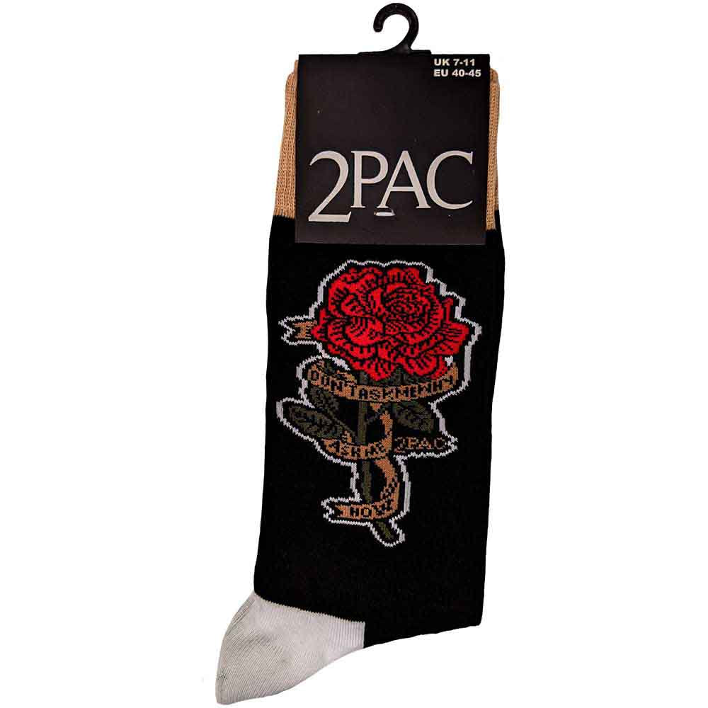 2PAC - Tupac - Rose Unisex Size 7-11 Sock