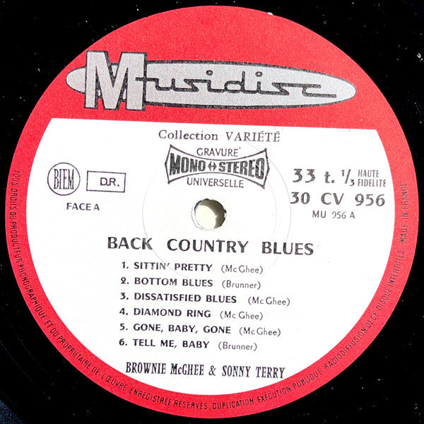 Brownie McGhee & Sonny Terry - Back Country Blues Vinyl LP (Used)