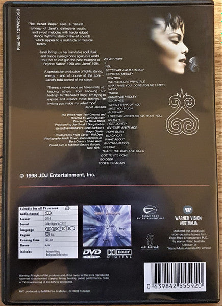 Janet Jackson – The Velvet Rope Tour Live In Concert DVD