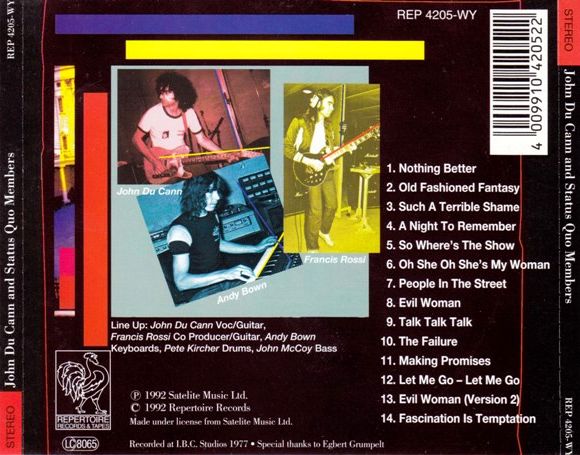John Du Cann & Status Quo Members – Nothing Better CD