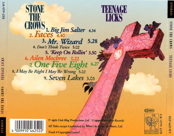 Stone The Crows - Teenage Licks CD