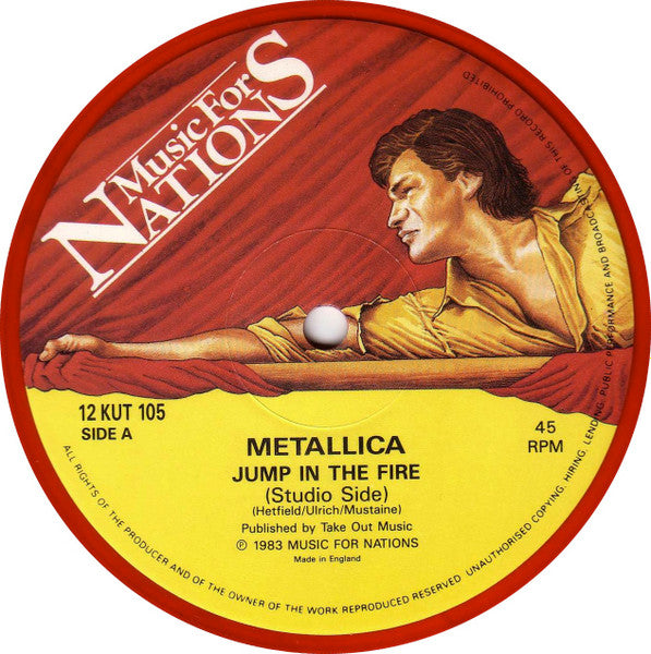 Metallica - Jump In The Fire Red Coloured Vinyl 12" Single (Used)