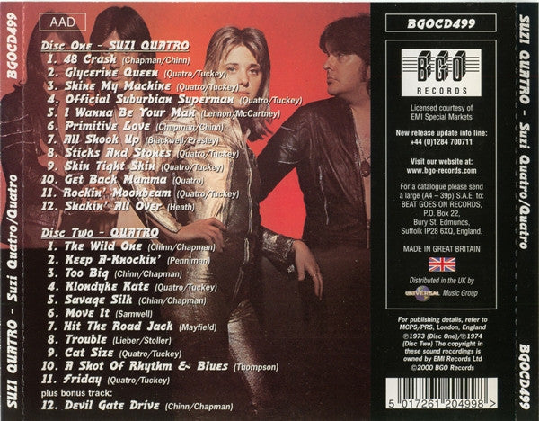 Suzi Quatro - Suzi Quatro / Quatro 2CD