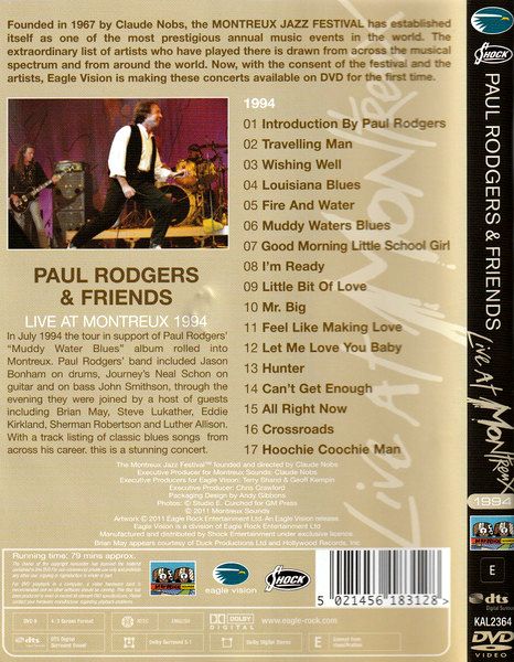 Paul Rodgers – Paul Rodgers & Friends - Live At Montreux 1994 DVD