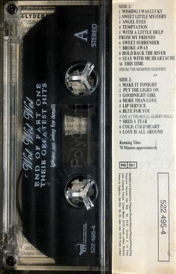 Wet Wet Wet - End Of Part One (Their Greatest Hits) Cassette Tape