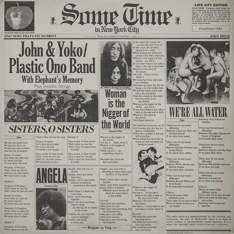 John & Yoko / Plastic Ono Band With Elephant's Memory And Invisible Strings - Some Time In New York City Vinyl 2LP