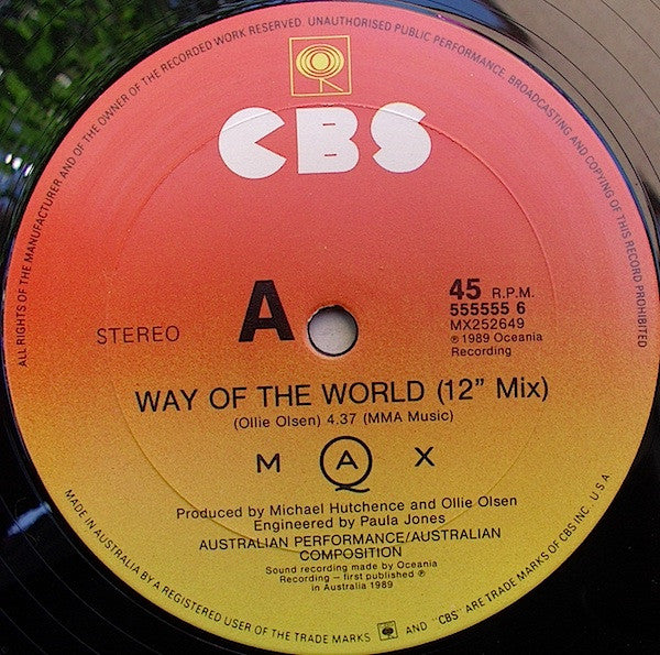Max Q - Way Of The World 12" Vinyl Single (Used)