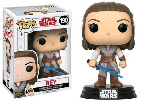 Star Wars Episode VIII The Last Jedi - Rey With Glow Saber Collectable Pop! Vinyl #190