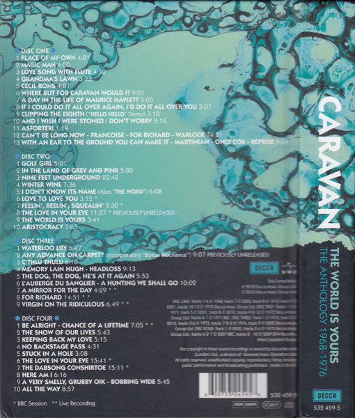 Caravan - The World Is Yours (An Anthology 1968-1976) Box Set 4CD