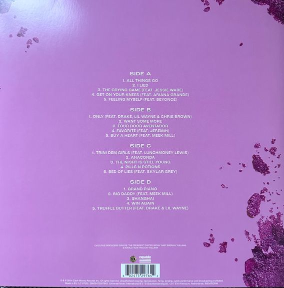Nicki Minaj - The Pinkprint Opaque Hot Pink Coloured Vinyl 2LP (Used)